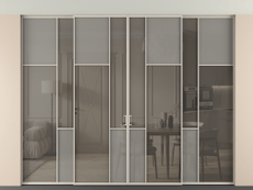 Перегородка Mosaic внутри проёма скрытое крепление в потолок 4 створки