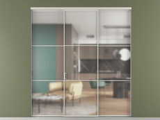 Перегородка Formato внутри проёма 3 створки