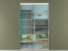 Перегородка Formato внутри проёма 2 створки