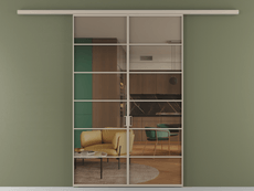 Перегородка Formato вдоль стены 2 створки