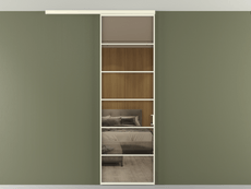 Перегородка Formato вдоль стены на потолок 1 створка