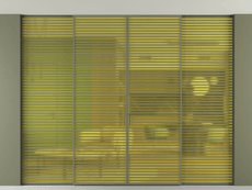 Перегородка Formato внутри проёма скрытое крепление в потолок 4 створки