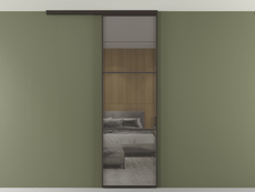 Перегородка Formato вдоль стены на потолок одностворчатая