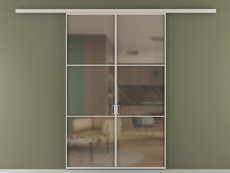 Перегородка Formato вдоль стены 2 створки