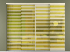 Перегородка Formato внутри проёма 4 створки с синхронным механизмом