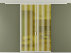 Перегородка Formato вдоль стены на потолок 2 створки