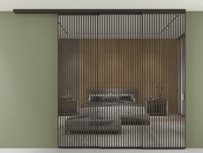 Перегородка Formato вдоль стены на потолок телескопик синхро 3