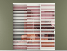 Перегородка Formato внутри проёма 3 створки с синхронным механизмом