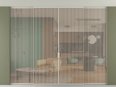 Перегородка Formato внутри проёма скрытое крепление в потолок 4 створки