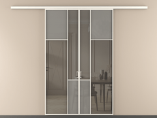 Перегородка Мозаик вдоль стены 2 створки