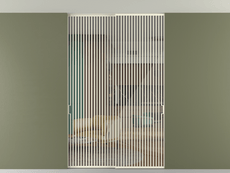 Перегородка Formato внутри проёма скрытое крепление в потолок 2 створки