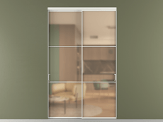 Перегородка Formato внутри проёма 2 створки