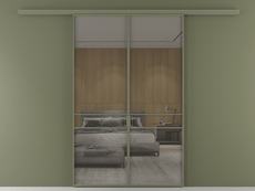 Перегородка Formato вдоль стены 2 створки