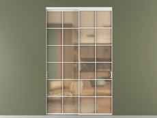 Перегородка Formato внутри проёма 2 створки