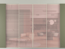 Перегородка Formato внутри проёма скрытое крепление в потолок 4 створки