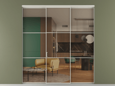 Перегородка Formato внутри проёма 3 створки