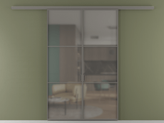 Перегородка Formato вдоль стены двустворчатая