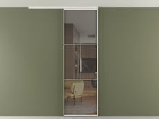 Перегородка Formato вдоль стены на потолок 1 створка