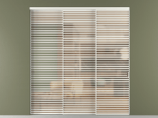 Перегородка Formato внутри проёма 3 створки с синхронным механизмом