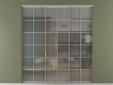 Перегородка Formato внутри проёма 3 створки