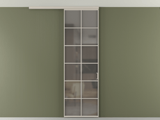 Перегородка Formato вдоль стены на потолок одностворчатая