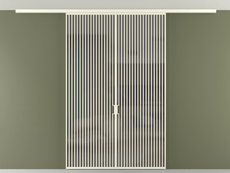 Перегородка Formato вдоль стены на потолок двустворчатая