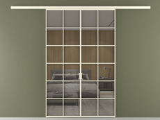 Перегородка Formato вдоль стены 2 створки