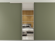 Перегородка Formato вдоль стены на потолок одностворчатая