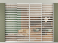 Перегородка Formato внутри проёма скрытое крепление в потолок 4 створки