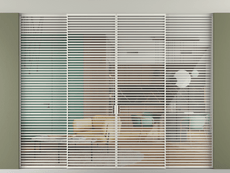 Перегородка Formato внутри проёма скрытое крепление в потолок 4 створки