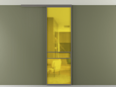 Перегородка Formato вдоль стены на потолок 1 створка