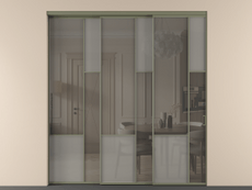 Перегородка Mosaic внутри проёма телескопик синхро 2