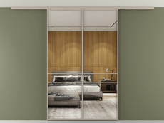 Перегородка Formato вдоль стены на потолок 2 створки