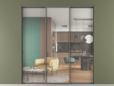 Перегородка Formato внутри проёма 3 створки