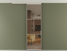 Перегородка Formato вдоль стены на потолок 1 створка