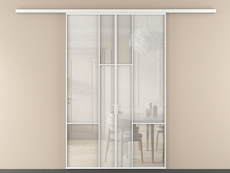 Перегородка Мозаик вдоль стены 2 створки