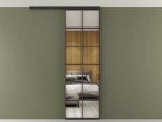 Перегородка Formato вдоль стены на потолок одностворчатая