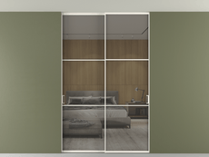 Перегородка Formato внутри проёма двустворчатая со скрытым креплением в потолок