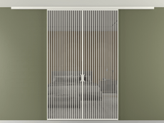 Перегородка Formato вдоль стены на потолок двустворчатая