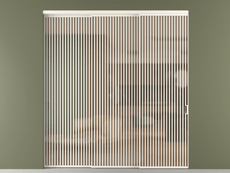 Перегородка Formato внутри проёма 3 створки с синхронным механизмом