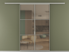 Перегородка Formato вдоль стены 2 створки