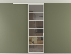 Перегородка Formato вдоль стены на потолок одностворчатая