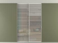 Перегородка Formato внутри проёма скрытое крепление в потолок 2 створки