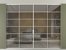 Перегородка Formato внутри проёма четырёхстворчатая со скрытым креплением в потолок