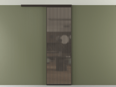 Перегородка Formato вдоль стены на потолок одностворчатая