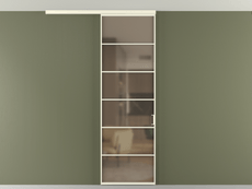 Перегородка Formato вдоль стены на потолок 1 створка