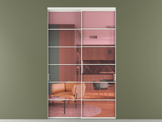 Перегородка Formato внутри проёма 2 створки