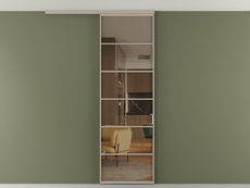 Перегородка Formato вдоль стены на потолок 1 створка