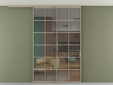 Перегородка Formato вдоль стены на потолок телескопик синхро 2