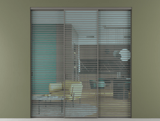 Перегородка Formato внутри проёма 3 створки